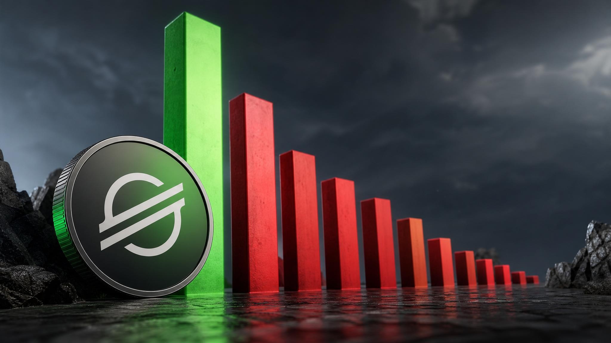 Stellar (XLM) вырос на 10% на фоне падения индекса CoinDesk 20